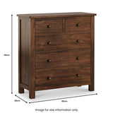 Duchy-Acacia-2-Over-3-Drawers-Chest dimensions