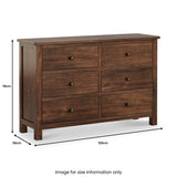 Duchy-Acacia-6-Drawers-Chest dimensions