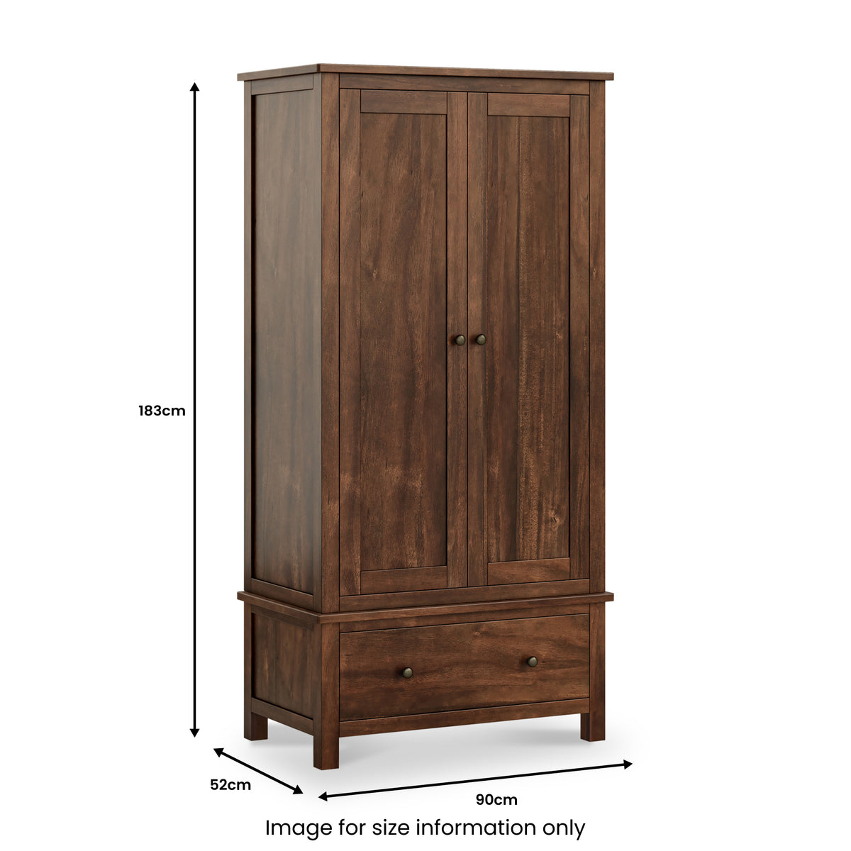 Duchy-Acacia-Double-Wardrobe dimensions