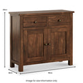 Duchy-Acacia-2-Drawer-Small-Sideboard dimensions