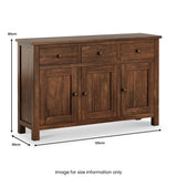 Duchy-Acacia-3-Drawer-Large-Sideboard dimensions