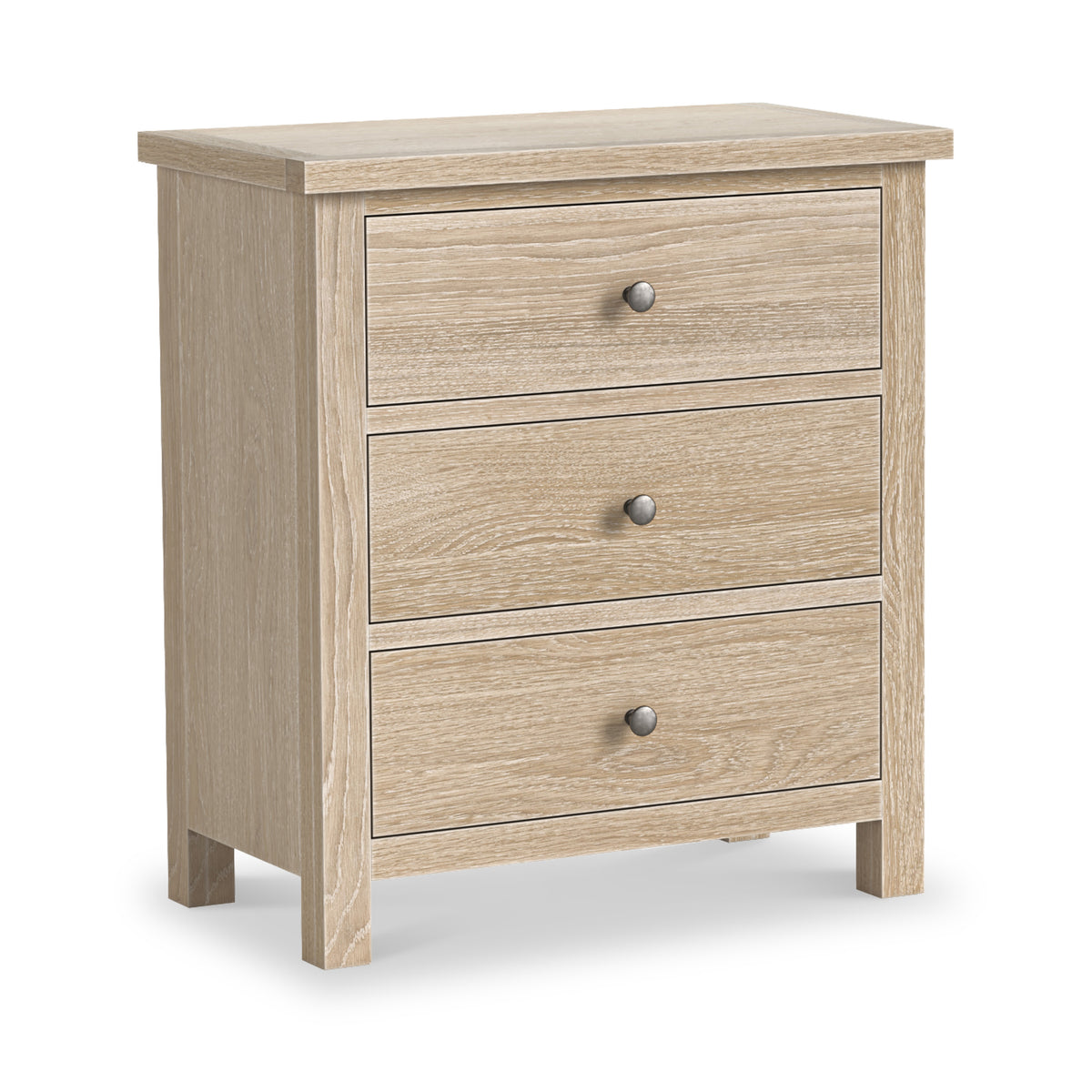 Trelan-Oak-3-Drawer-Chest-of-Drawers from Roseland Furniture