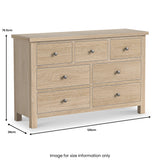 Trelan-Oak-3-Over-4-Drawer-Chest-of-Drawers from Roseland Furniture