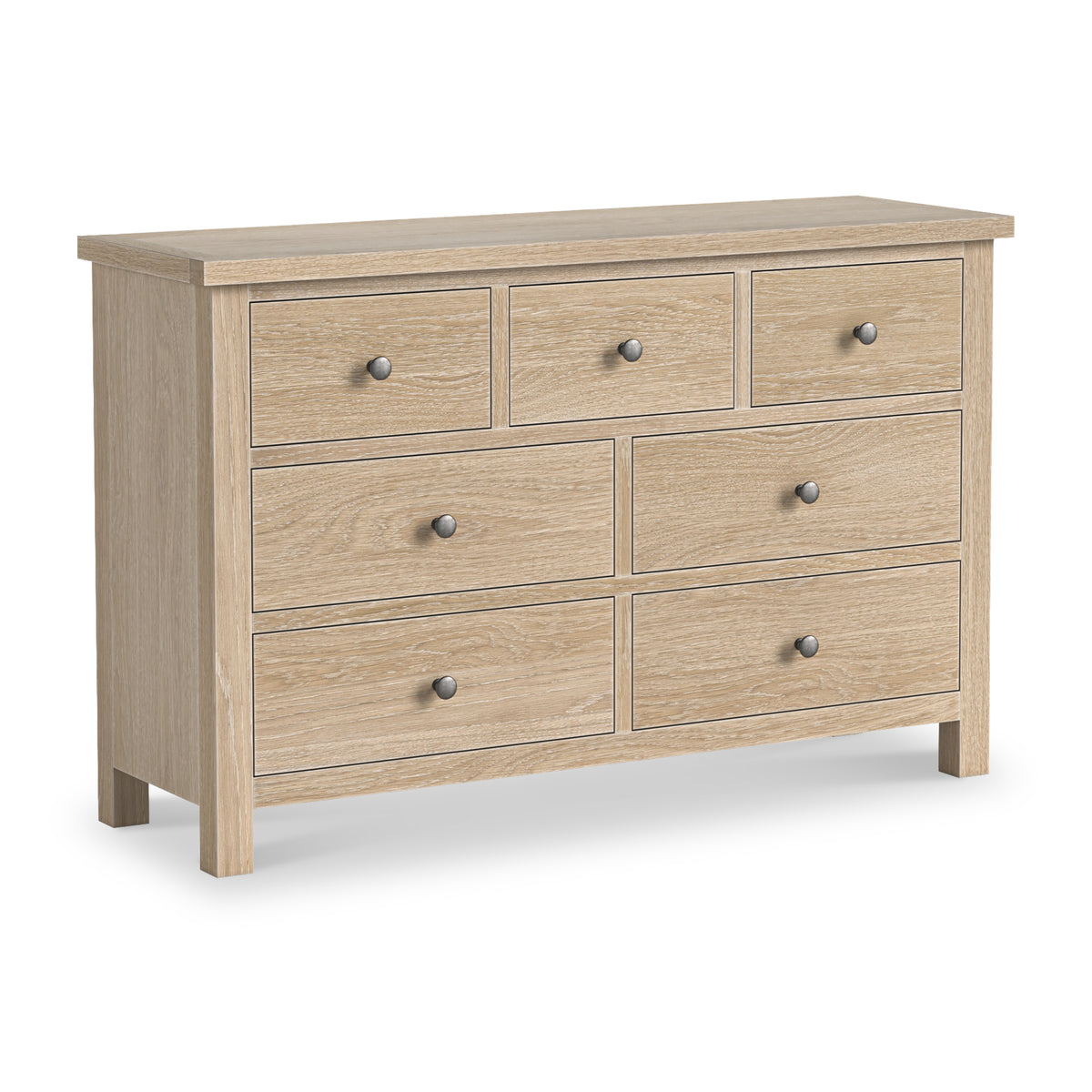 Trelan-Oak-3-Over-4-Drawer-Chest-of-Drawers from Roseland Furniture