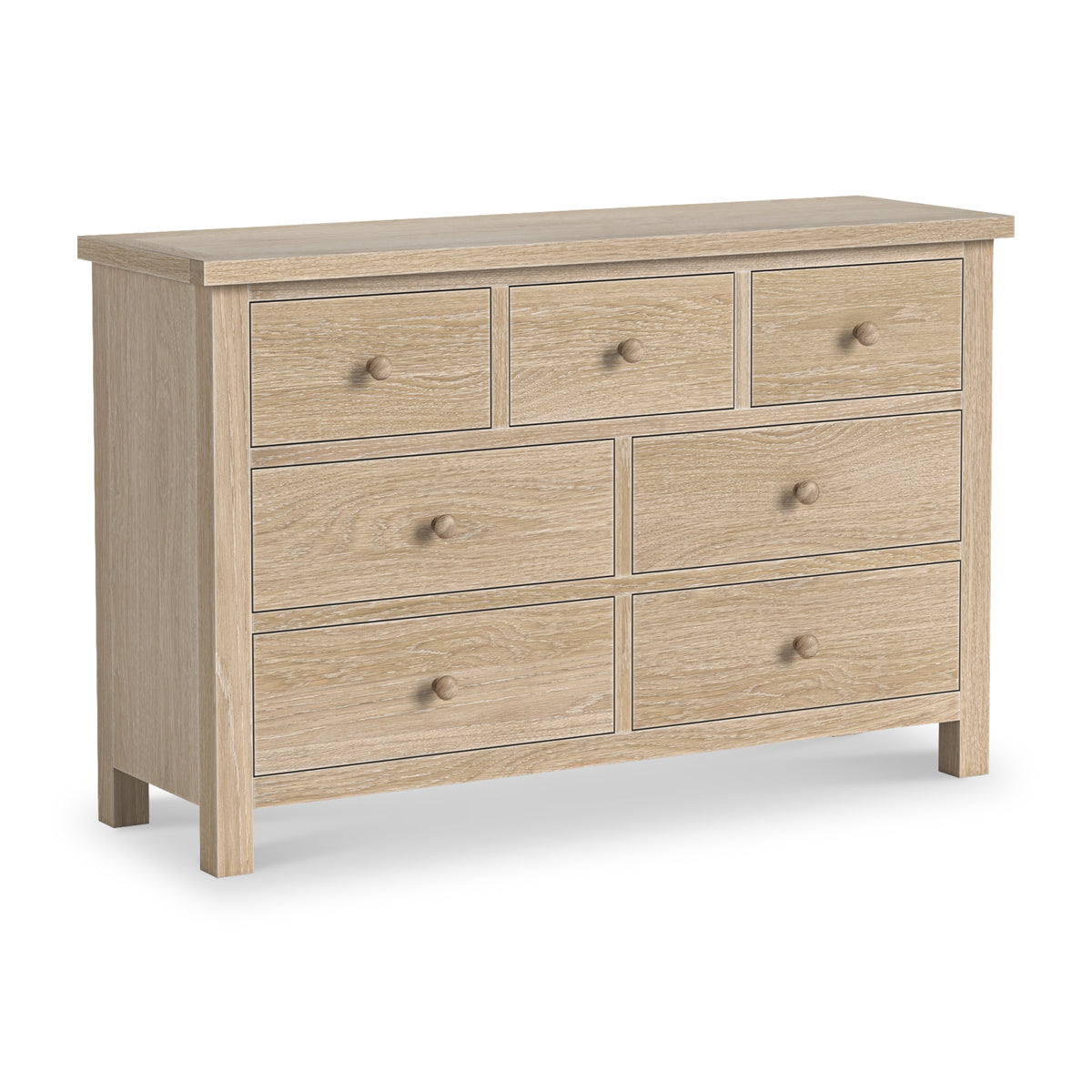 Trelan-Oak-3-Over-4-Drawer-Chest-of-Drawers from Roseland Furniture