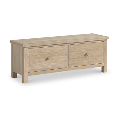 Trelan Oak 2 Drawer Blanket Bench