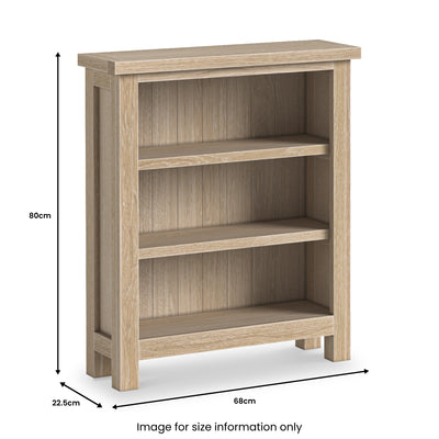 Trelan Oak Low Bookcase