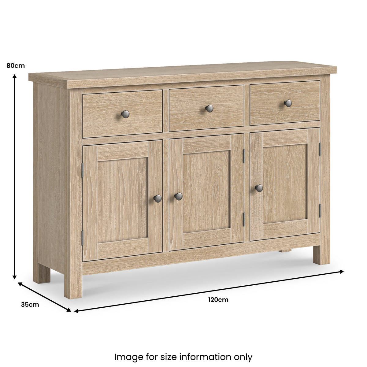 Trelan-Oak-Large-Sideboard-Cabinet from Roseland Furniture