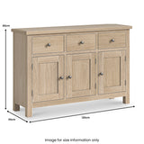 Trelan-Oak-Large-Sideboard-Cabinet from Roseland Furniture