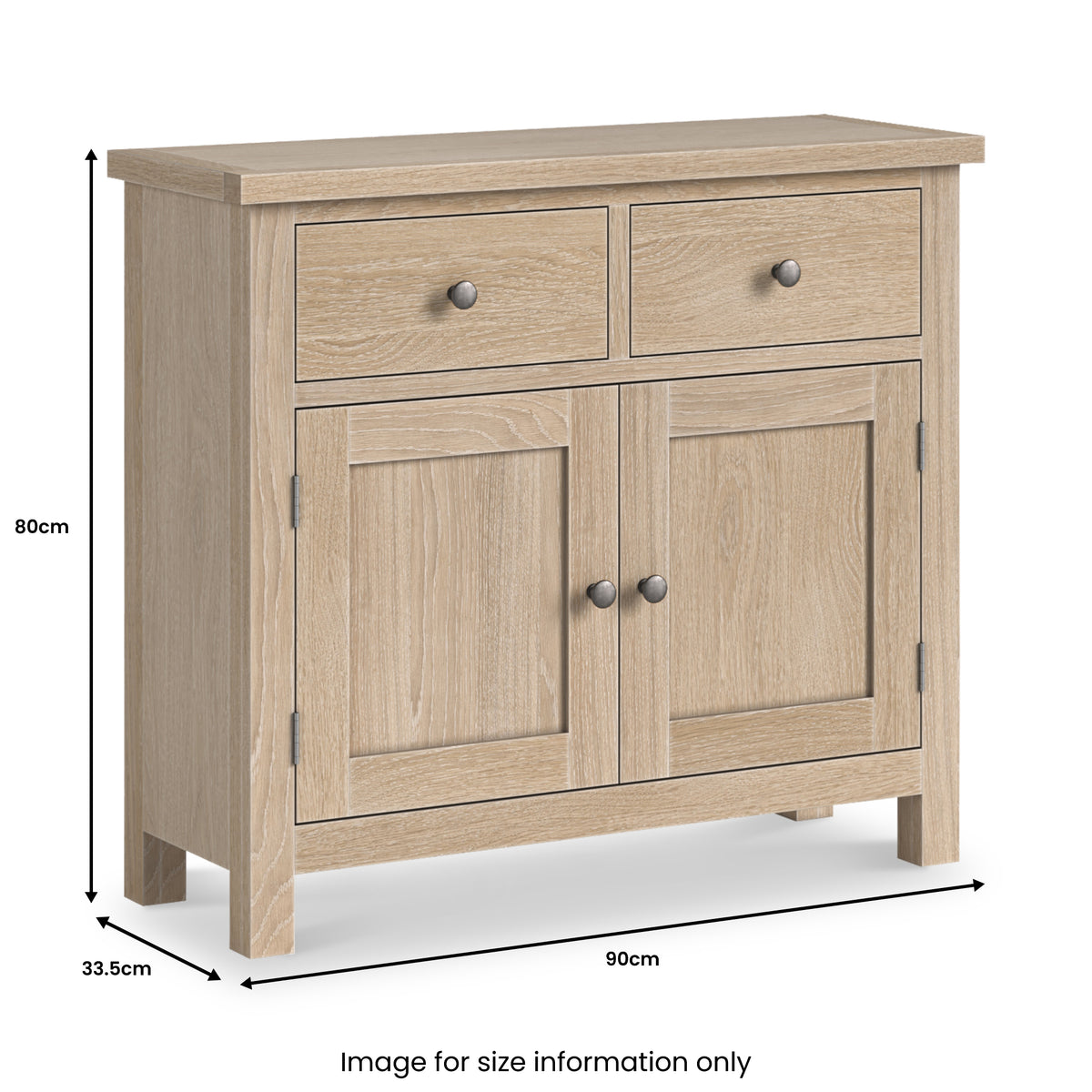 Trelan-Oak-Small-Sideboard-Cabinet from Roseland Furniture