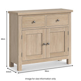 Trelan-Oak-Small-Sideboard-Cabinet from Roseland Furniture