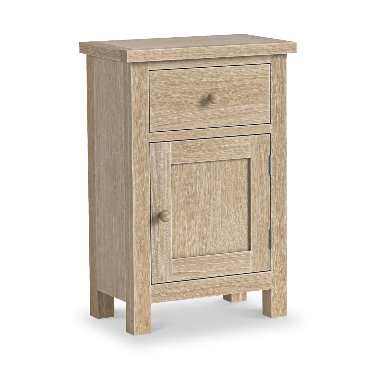 Trelan-Oak-Single-Drawer-Small-Cupboard from Roseland Furniture