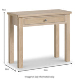 Trelan-oak-single-drawer-dressing-table from Roseland Furniture