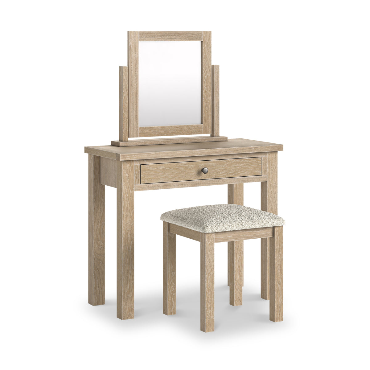 Trelan-oak-single-drawer-dressing-table from Roseland Furniture