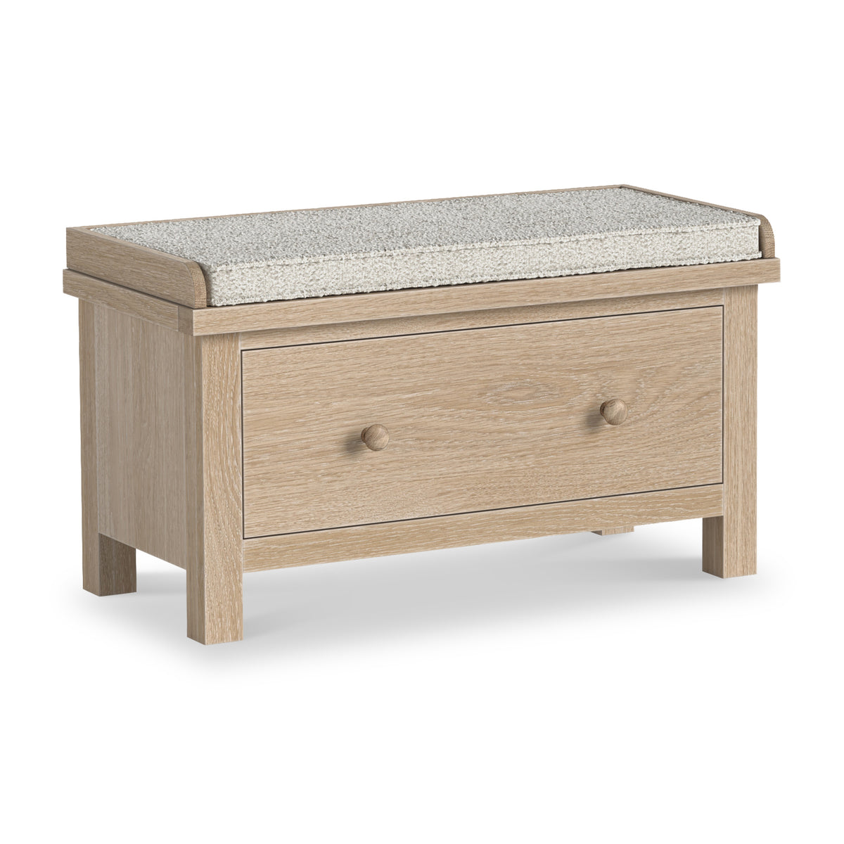 Trelan-Oak-Storage-Bench-w-Drawer from Roseland Furniture