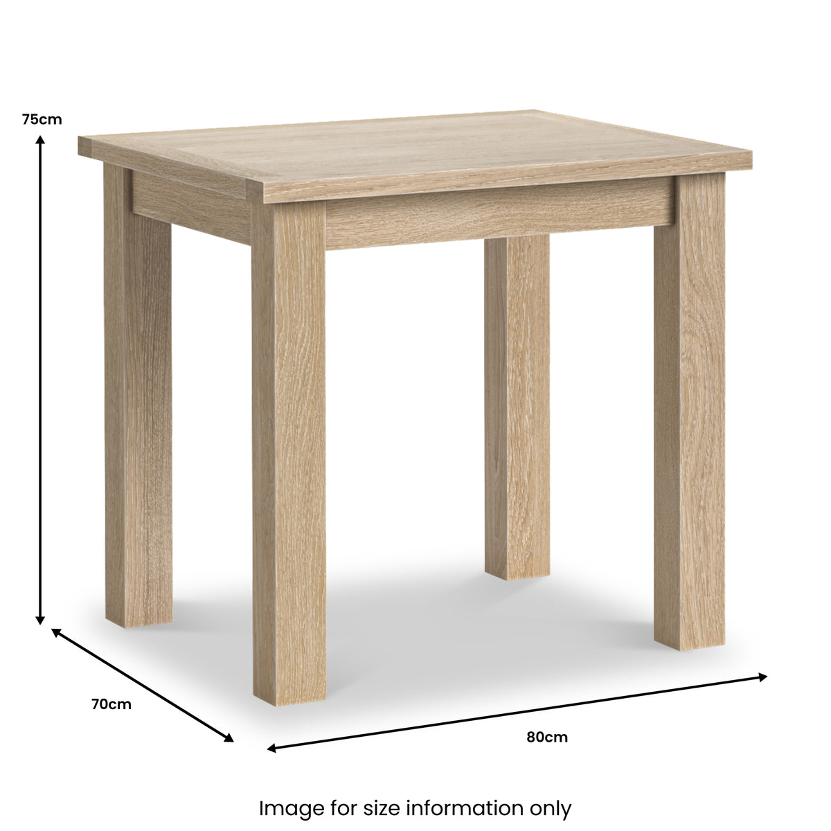 Trelan-Oak-80cm-Square-Bistro-Dining-Table from Roseland Furniture