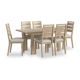 Trelan-Oak-Boucle-Slatted-Dining-Chair-White from Roseland Furniture