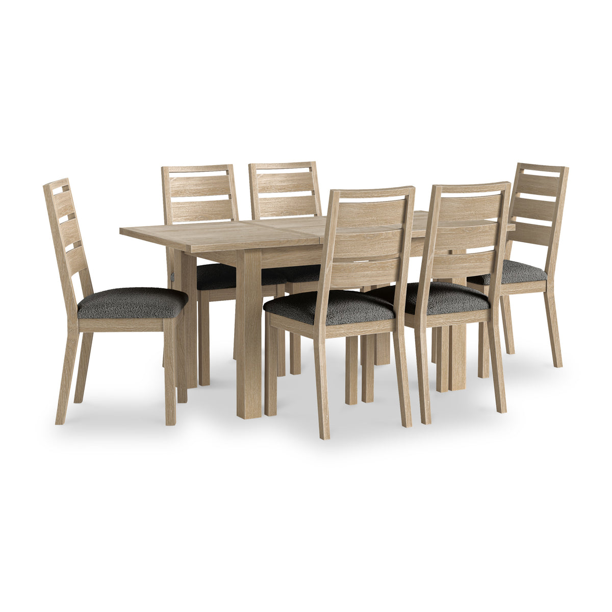 Trelan-oak-120cm-165cm-ext-dining-table from Roseland Furniture