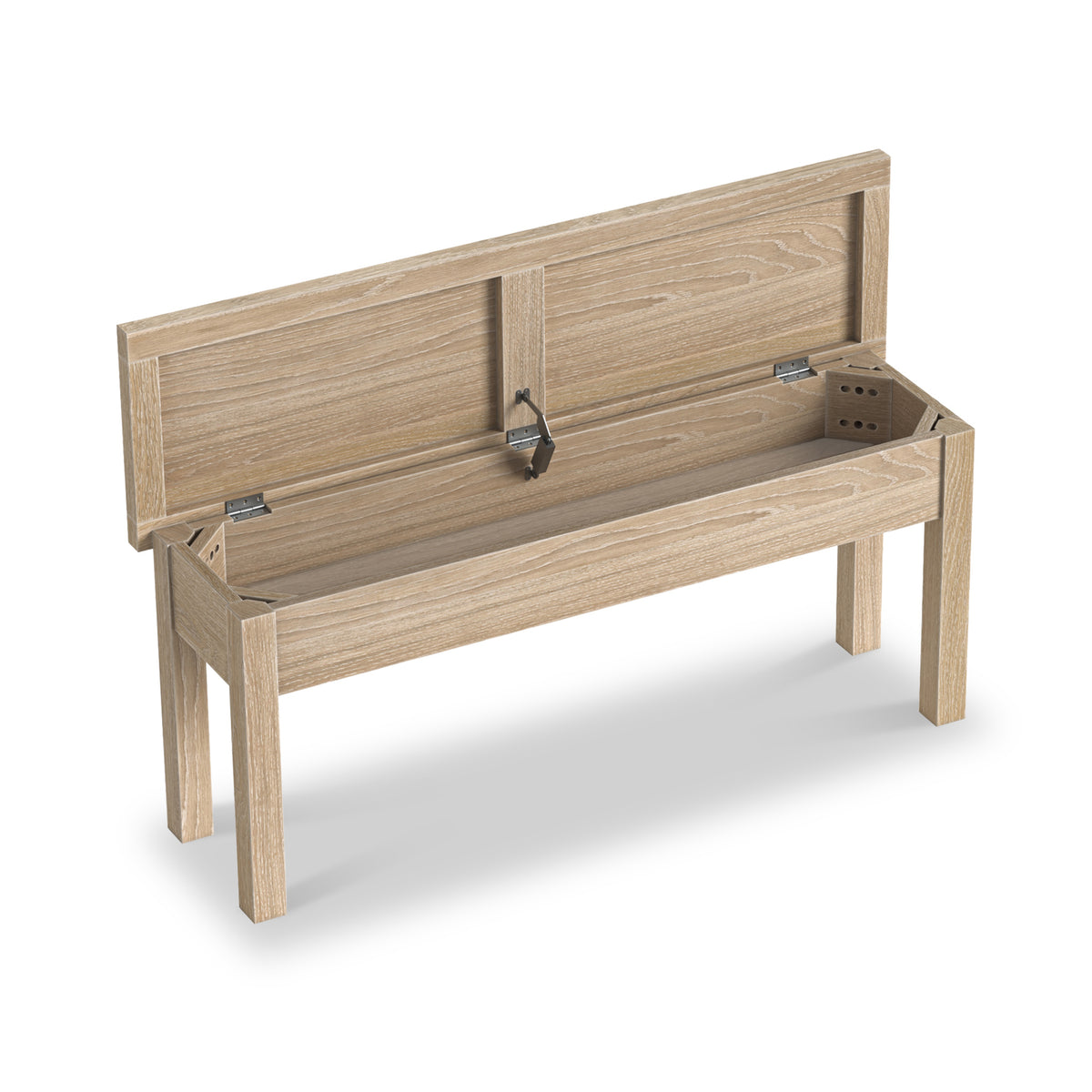 Trelan-oak-shallow-storage-bench from Roseland Furniture