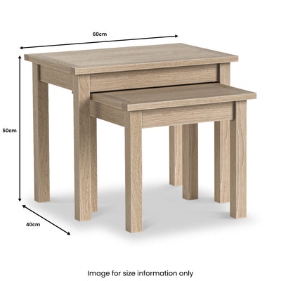 Trelan Oak Nest of Tables