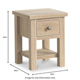 Trelan-Oak-1-Drawer-Lamp-Table from Roseland Furniture