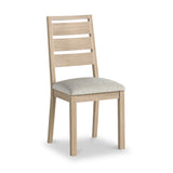 Trelan-Oak-Boucle-Slatted-Dining-Chair-White from Roseland Furniture