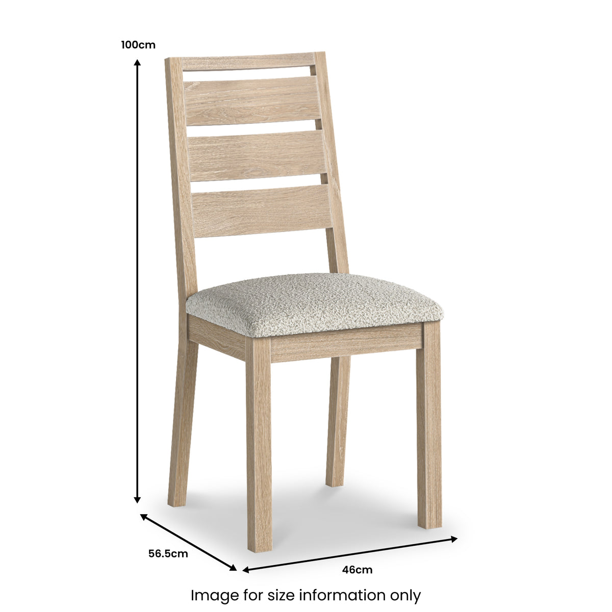 Trelan-Oak-Boucle-Slatted-Dining-Chair-White from Roseland Furniture