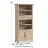 Trelan-Oak-Display-Bookcase from Roseland Furniture