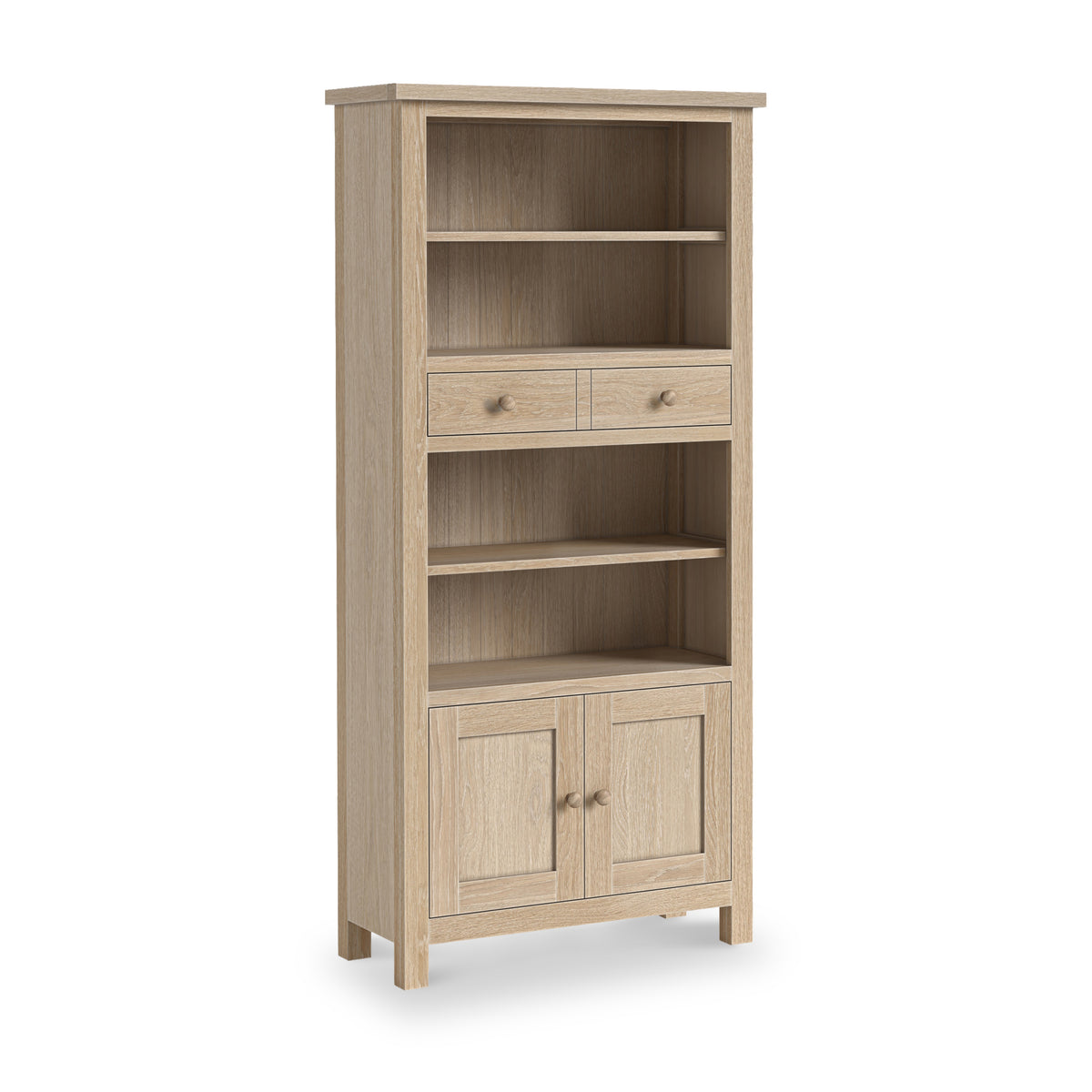 Trelan-Oak-Display-Bookcase from Roseland Furniture