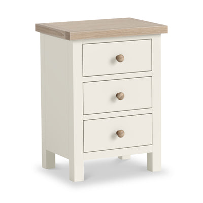 Trelan Painted 3 Drawer Bedside Table