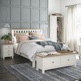 Trelan Painted 3 Drawer Bedside Coconut from Roseland Furniture