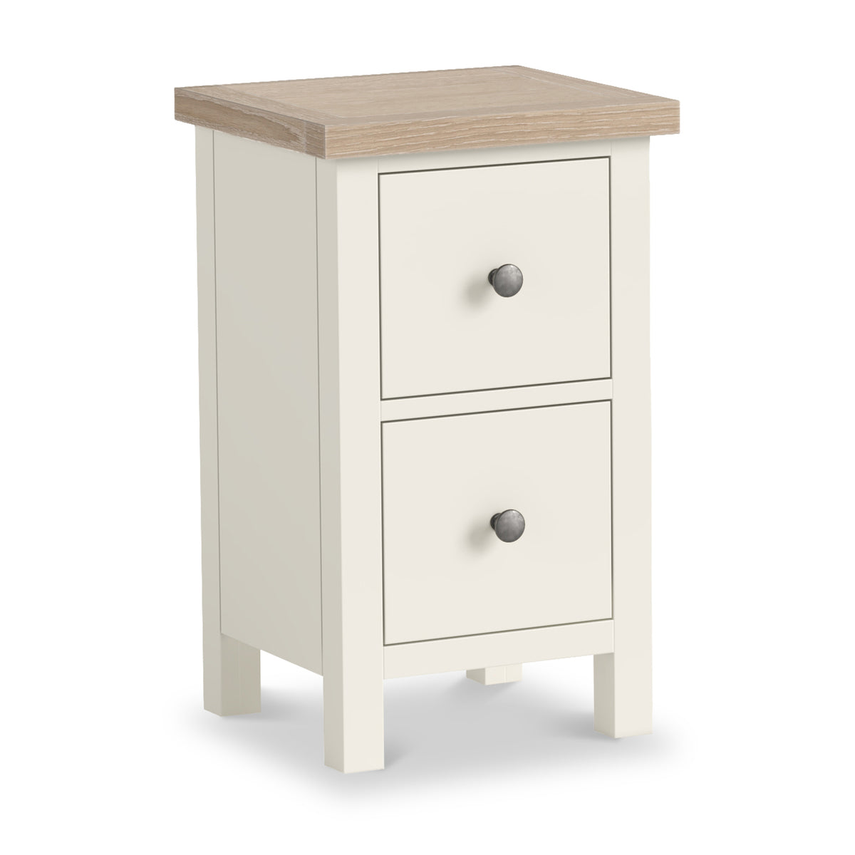 Trelan Painted 2 Drawer Slim Bedside Coconut from Roseland Furniture