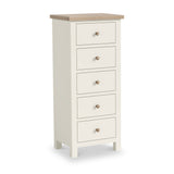 Trelan Painted Tallboy Chest Coconut from Roseland Furniture