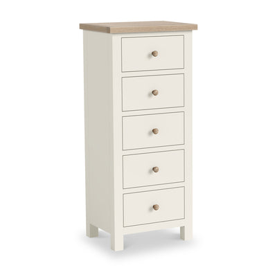 Trelan Painted 5 Drawer Tallboy Chest of Drawers