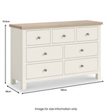 Trelan Painted 3 Over 4 Drawer Chest Coconut from Roseland Furniture