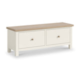 Trelan Painted 2 Drawer Blanket Bench Coconut from Roseland Furniture