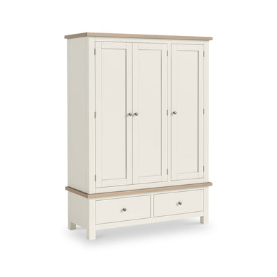 Trelan Painted 2 Drawer Triple Wardrobe