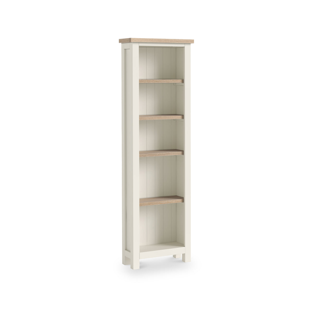 Trelan Painted Slim Bookcase Coconut from Roseland Furniture