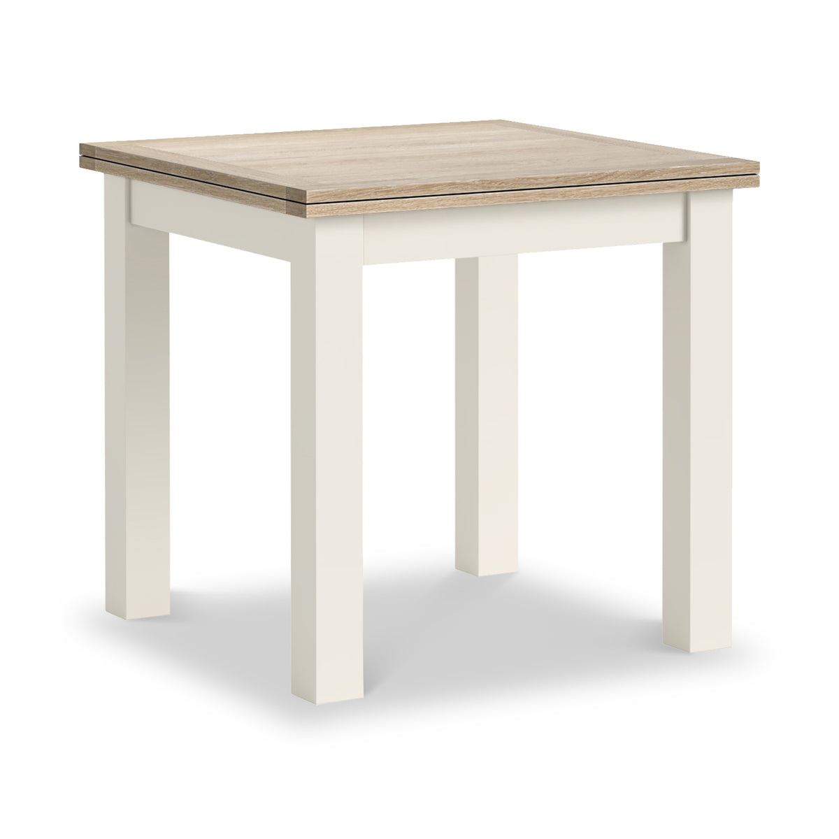 Trelan Painted 80 160cm Flip Top Dining Table Coconut from Roseland Furniture