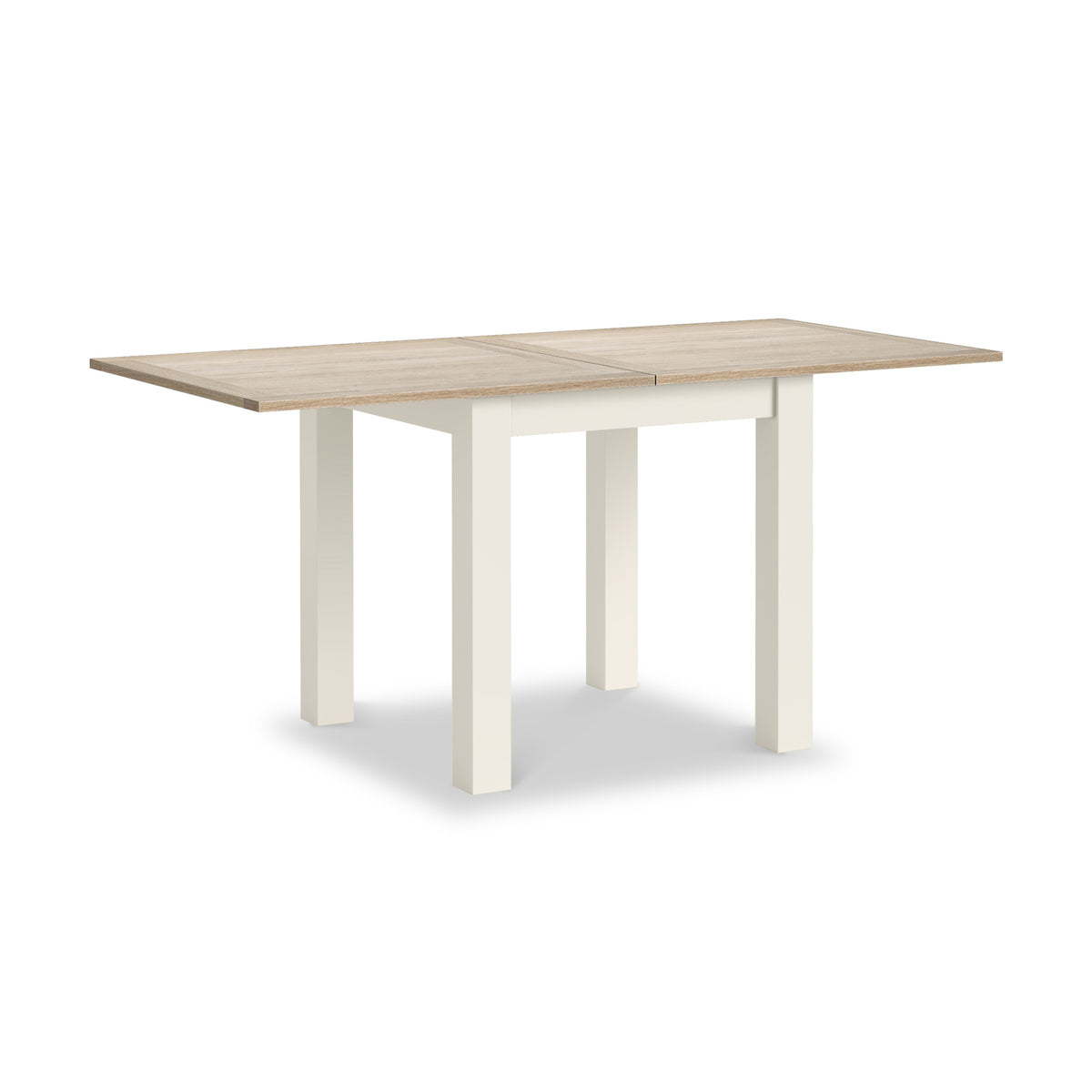 Trelan Painted 80 160cm Flip Top Dining Table Coconut from Roseland Furniture