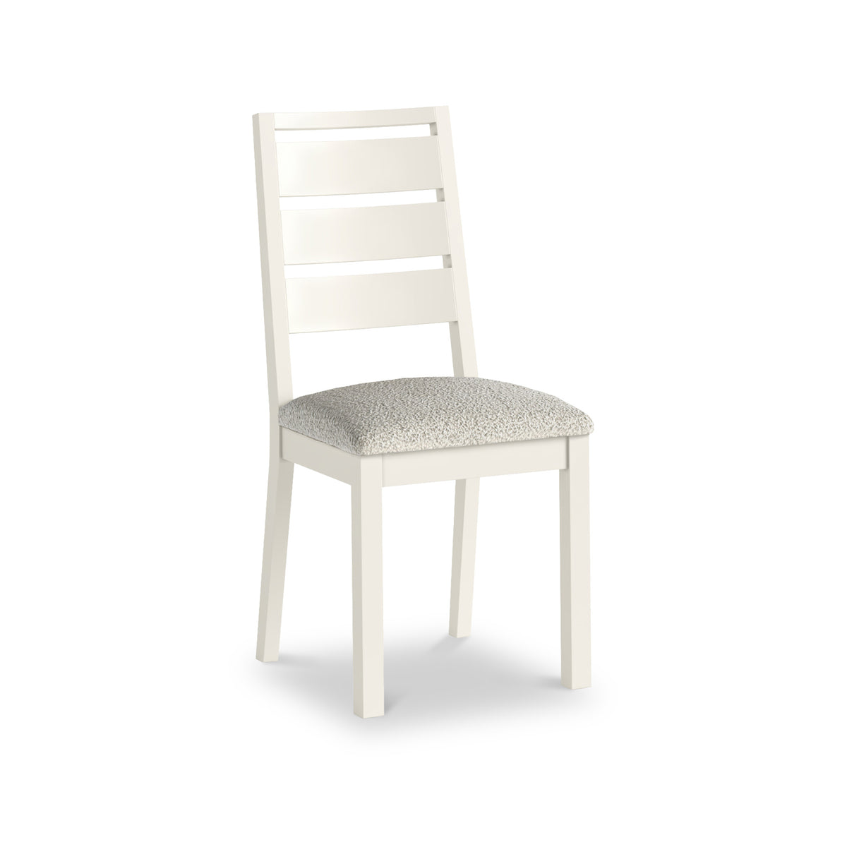 Trelan Painted Boucle Slatted Back Dining Chair White Coconut from Roseland Furniture