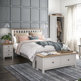 Trelan Painted 3 Drawer Bedside Dimensions from Roseland Furniture