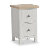 Trelan Painted 2 Drawer Slim Bedside Grey from Roseland Furniture