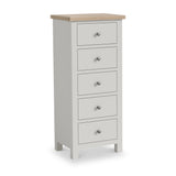 Trelan Painted Tallboy Chest Grey from Roseland Furniture