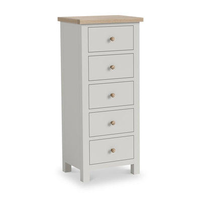 Trelan Painted 5 Drawer Tallboy Chest of Drawers