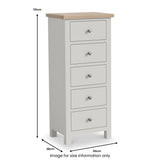 Trelan Painted Tallboy Chest Grey from Roseland Furniture