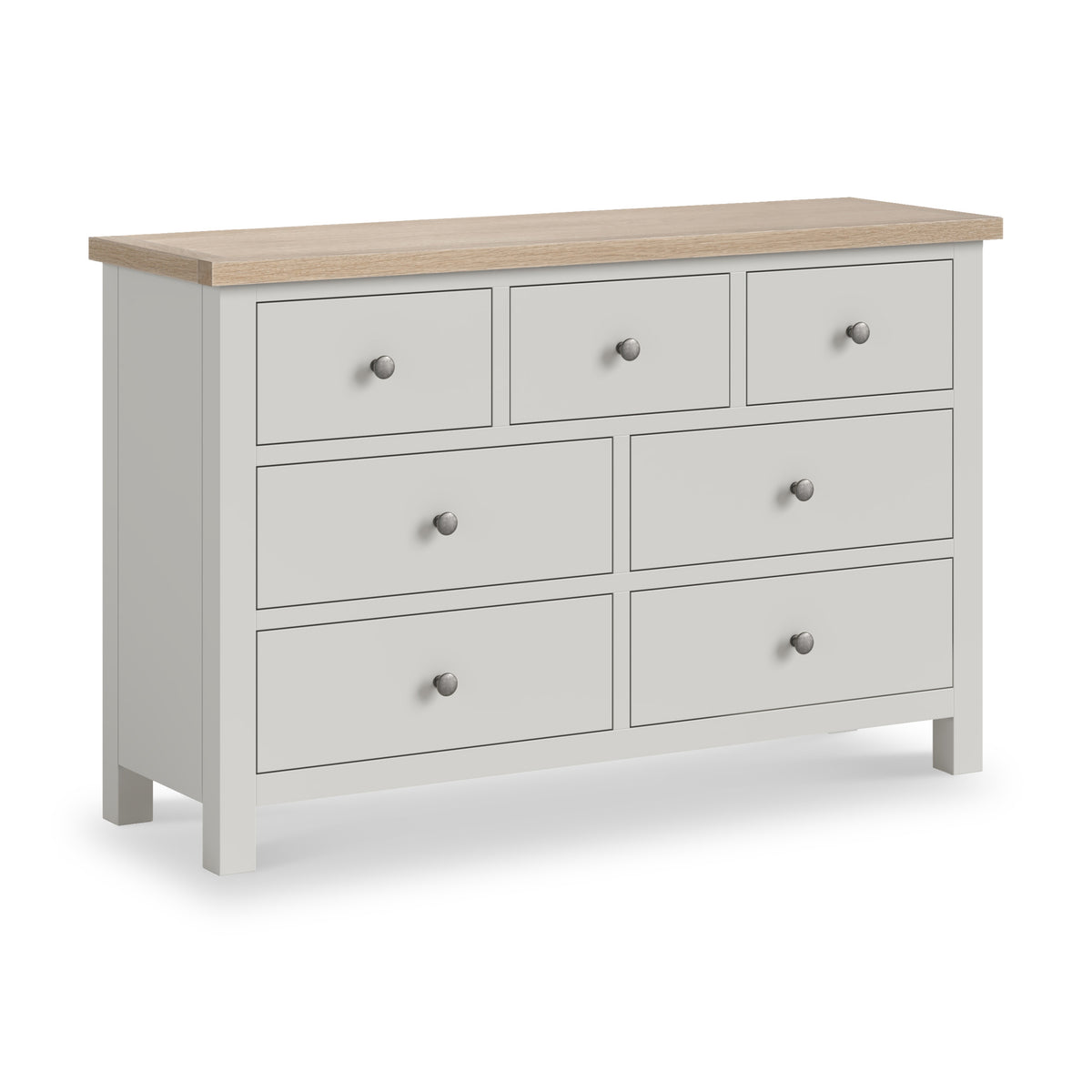 Trelan Painted 3 Over 4 Drawer Chest Grey from Roseland Furniture