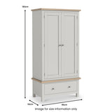 Trelan Painted Double Wardrobe Dimensions from Roseland Furniture