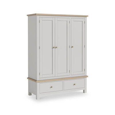 Trelan Painted 2 Drawer Triple Wardrobe