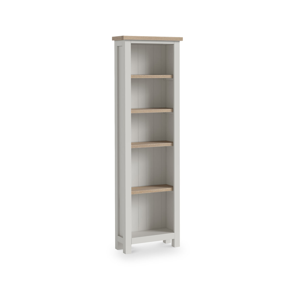 Trelan Painted Slim Bookcase Light Grey from Roseland Furniture